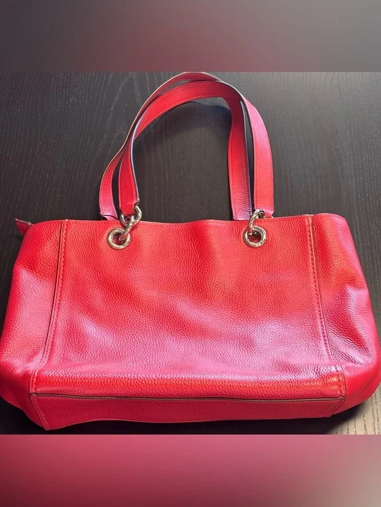 NWOT Coach Jes Leather Tote Bright Cardinal Red 76701 - Picture 2 of 12